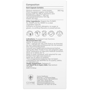 Coyne Healthcare BioMax Milk Thistle Complex 320mg 30 Caps