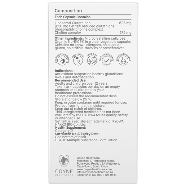 biomax glutathione Coyne Healthcare Liposomal Biomax Glutathione