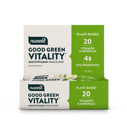 Nuzest Good Green Vitality Bars 12 x 40g